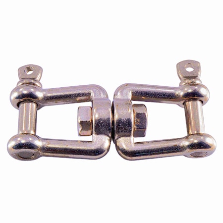 MIDWEST FASTENER 5/16" x 3-1/2" 316 Stainless Steel Jaw/Jaw Swivels 2PK 35831